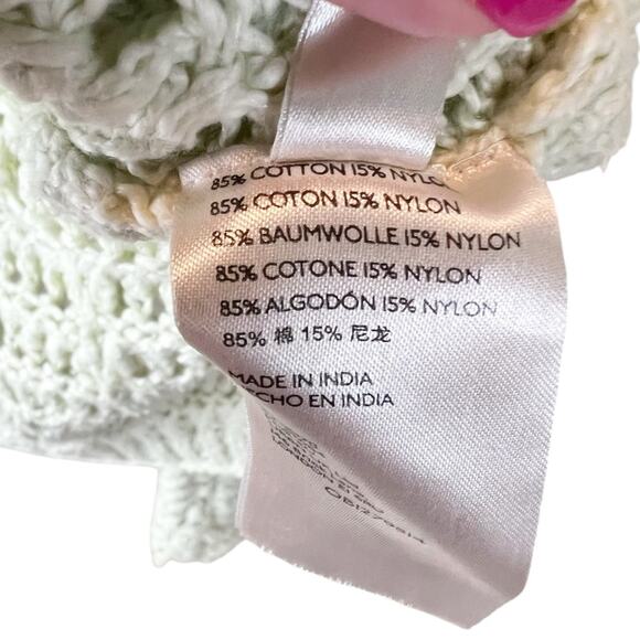 Free‎ People Cozy Pullover Sweater Sugared Mint Sz S Open Knit Cropped Crochet - Picture 7 of 10